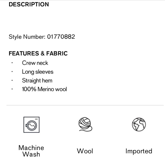 Nwt - express merino wool crew neck sweater size xxl color coffee bean - Picture 7 of 11